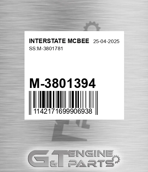 M-3801394 Ss:m-3801781 for INTERSTATE MCBEE