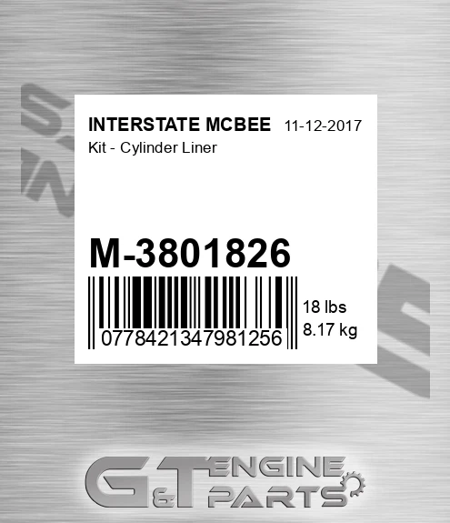 M-3801826 Kit - Cylinder Liner