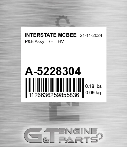 A-5228304 P&b Assy - 7h - Hv