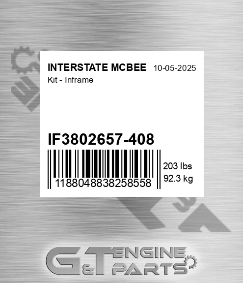 IF3802657-408 Kit - Inframe