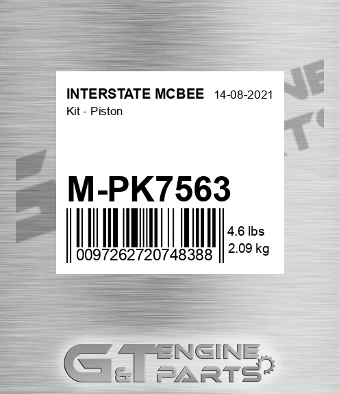 M-PK7563 Kit - Piston for INTERSTATE MCBEE