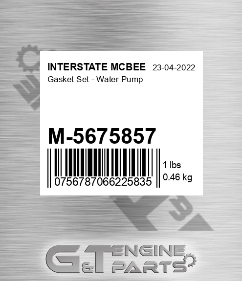 M-5675857 Gasket Set - Water Pump