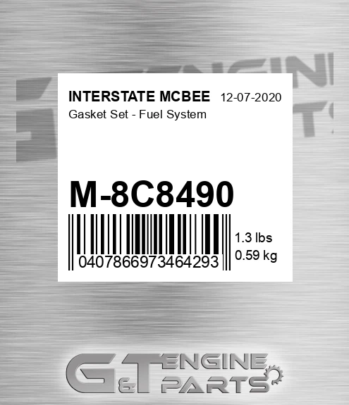 M-8C8490 Gasket Set - Fuel System for INTERSTATE MCBEE