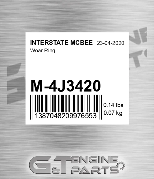 M-4J3420 Wear Ring for INTERSTATE MCBEE