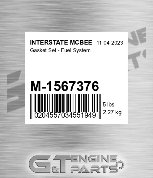 M-1567376 Gasket Set - Fuel System for INTERSTATE MCBEE