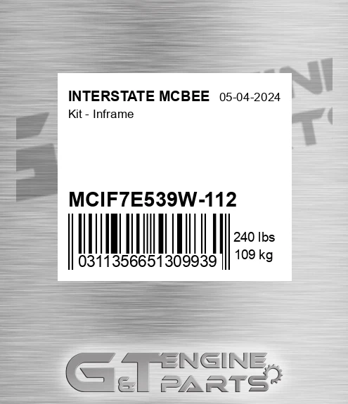 MCIF7E539W-112 Kit - Inframe
