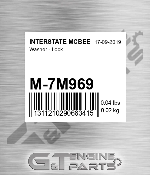M-7M969 Washer - Lock for INTERSTATE MCBEE
