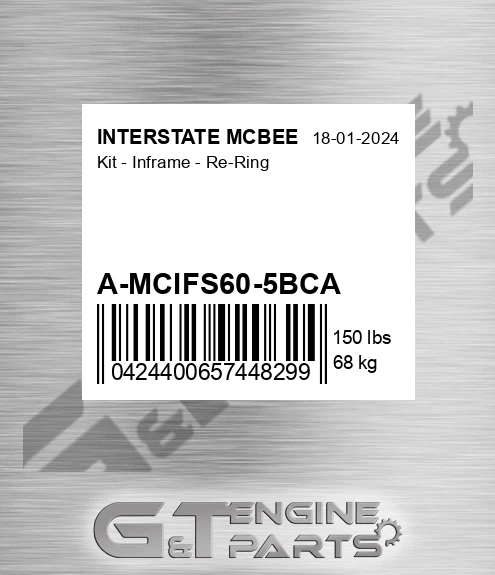 A-MCIFS60-5BCA Kit - Inframe - Re-ring