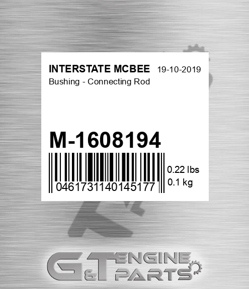 M-1608194 Bushing - Connecting Rod for INTERSTATE MCBEE