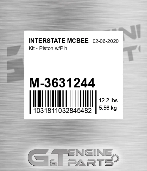 M-3631244 Kit - Piston W/pin