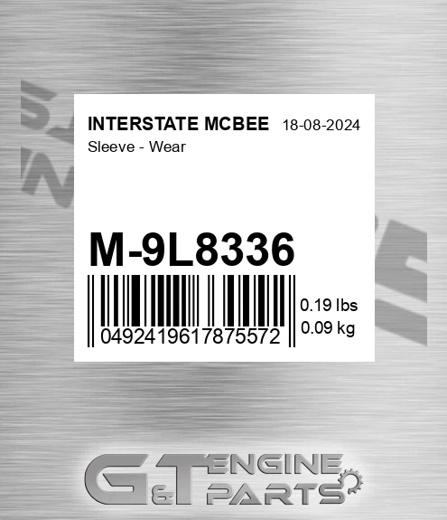 M-9L8336 Sleeve - Wear for INTERSTATE MCBEE