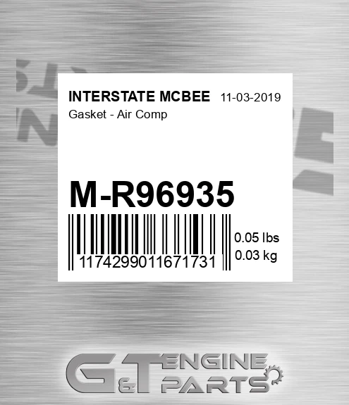 M-R96935 Gasket - Air Comp