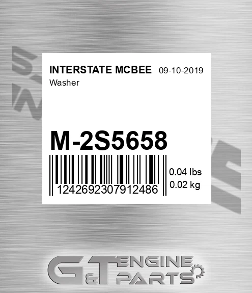 M-2S5658 Washer for INTERSTATE MCBEE