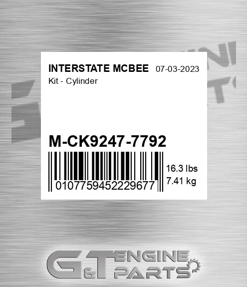 M-CK9247-7792 Kit - Cylinder