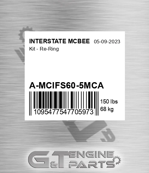 A-MCIFS60-5MCA Kit - Re-ring