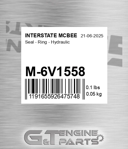 M-6V1558 Seal - Ring - Hydraulic for INTERSTATE MCBEE