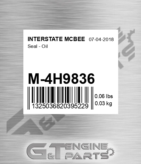 M-4H9836 Seal - Oil for INTERSTATE MCBEE
