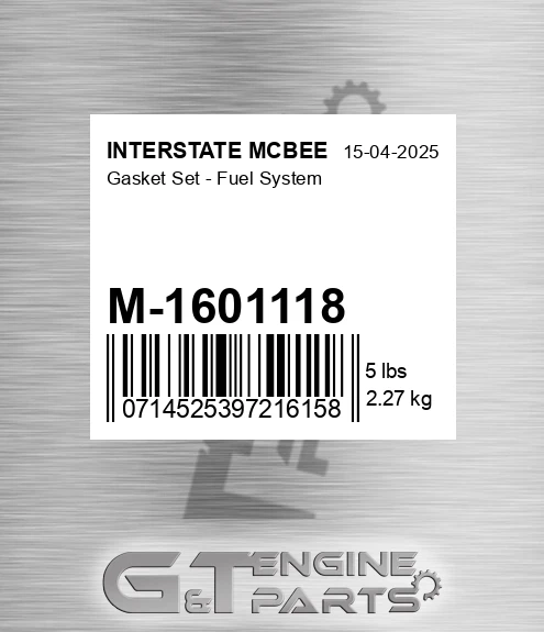 M-1601118 Gasket Set - Fuel System for INTERSTATE MCBEE