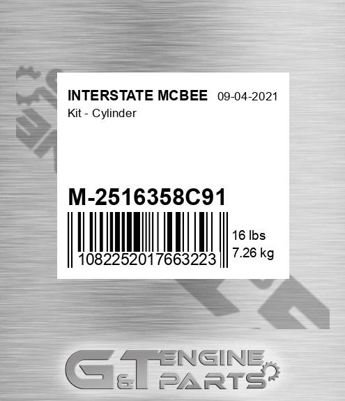 M-2516358C91 Kit - Cylinder