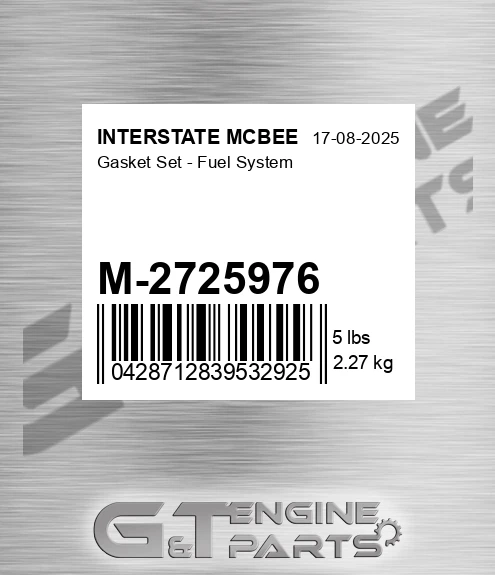 M-2725976 Gasket Set - Fuel System for INTERSTATE MCBEE