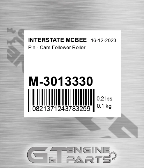 M-3013330 Pin - Cam Follower Roller