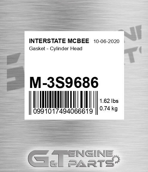 M-3S9686 Gasket - Cylinder Head for INTERSTATE MCBEE