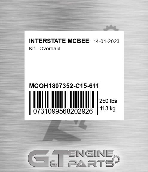 MCOH1807352-C15-611 Kit - Overhaul