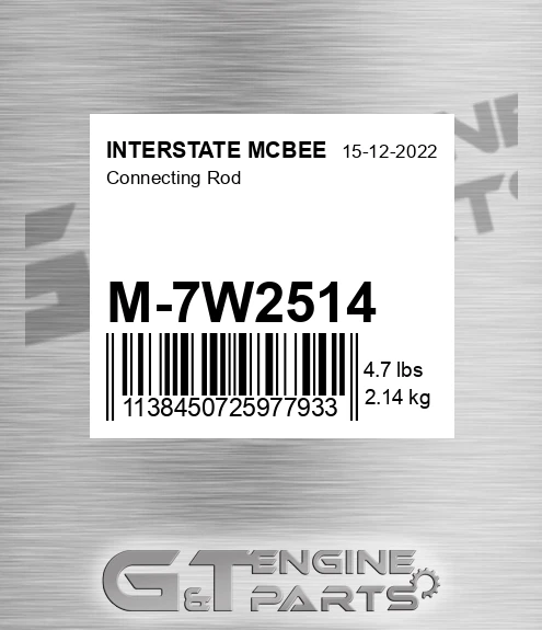 M-7W2514 Connecting Rod for INTERSTATE MCBEE