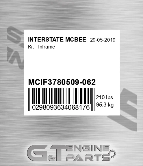 MCIF3780509-062 Kit - Inframe