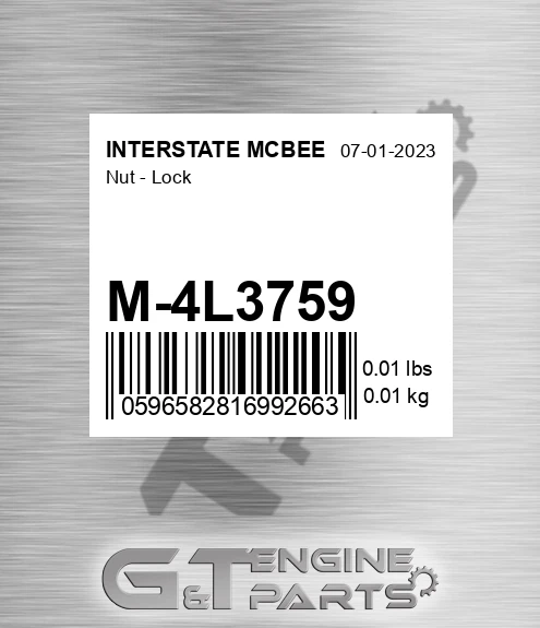 M-4L3759 Nut - Lock for INTERSTATE MCBEE
