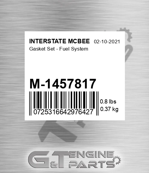 M-1457817 Gasket Set - Fuel System for INTERSTATE MCBEE