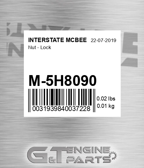 M-5H8090 Nut - Lock for INTERSTATE MCBEE