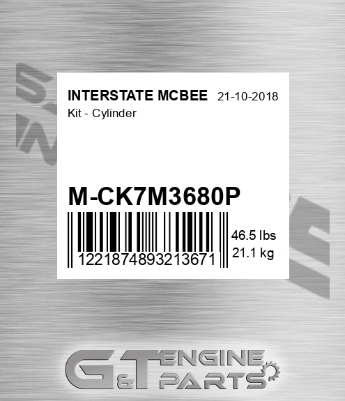 M-CK7M3680P Kit - Cylinder for INTERSTATE MCBEE