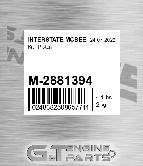 M-2881394 Kit - Piston for INTERSTATE MCBEE