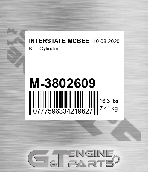 M-3802609 Kit - Cylinder
