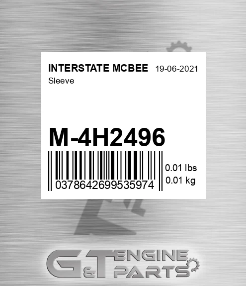 M-4H2496 Sleeve for INTERSTATE MCBEE
