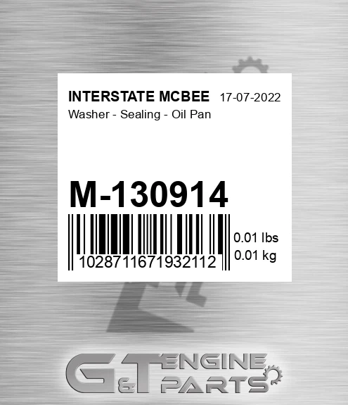 M-130914 Washer - Sealing - Oil Pan