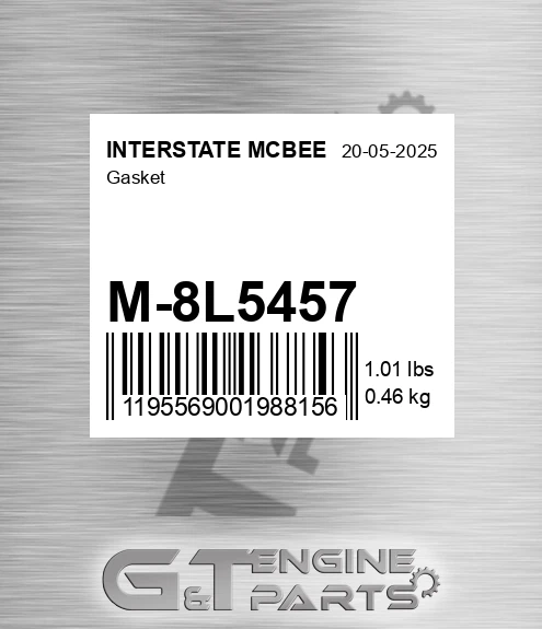 M-8L5457 Gasket for INTERSTATE MCBEE