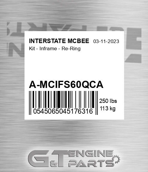A-MCIFS60QCA Kit - Inframe - Re-ring