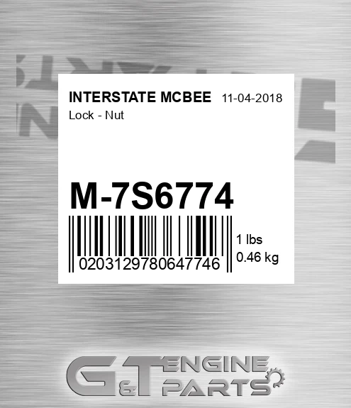 M-7S6774 Lock - Nut for INTERSTATE MCBEE