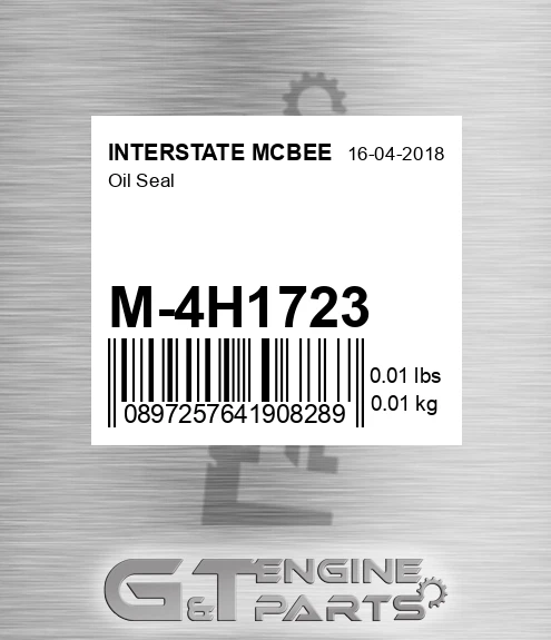 M-4H1723 Oil Seal for INTERSTATE MCBEE