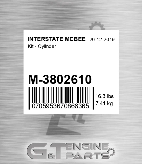 M-3802610 Kit - Cylinder