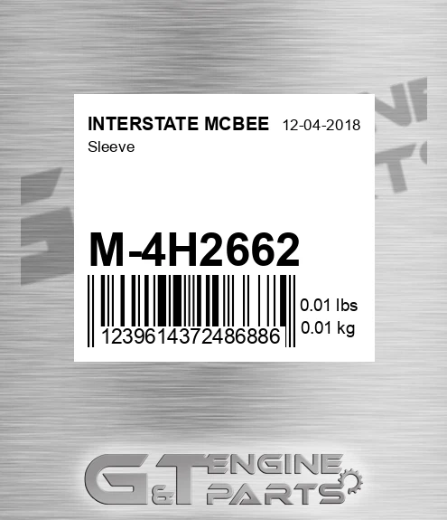 M-4H2662 Sleeve for INTERSTATE MCBEE