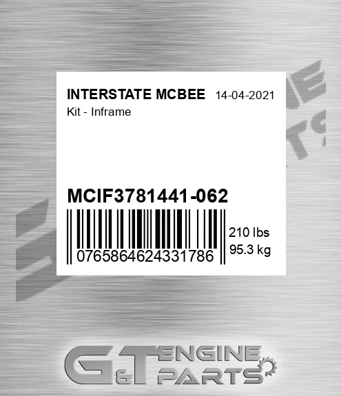 MCIF3781441-062 Kit - Inframe