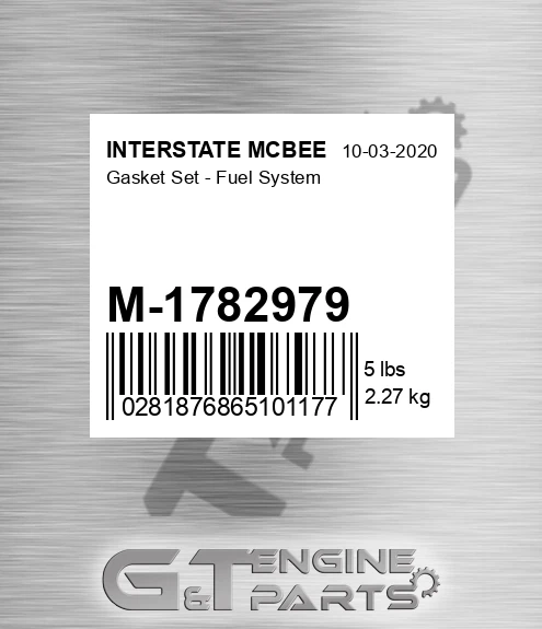 M-1782979 Gasket Set - Fuel System for INTERSTATE MCBEE