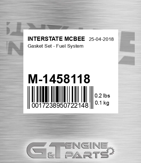 M-1458118 Gasket Set - Fuel System for INTERSTATE MCBEE
