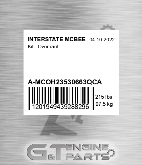 A-MCOH23530663QCA Kit - Overhaul