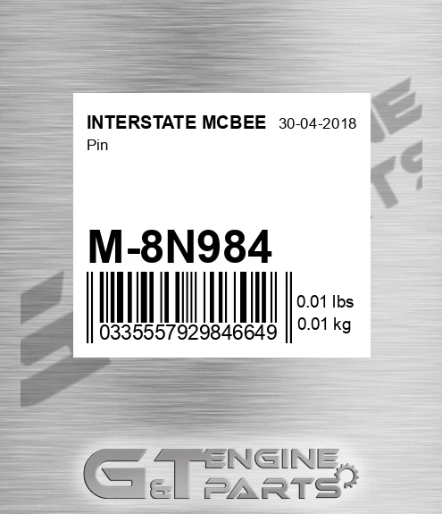 M-8N984 Pin for INTERSTATE MCBEE