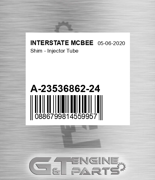 A-23536862-24 Shim - Injector Tube