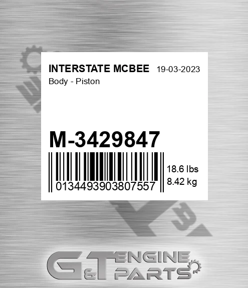 M-3429847 Body - Piston for INTERSTATE MCBEE
